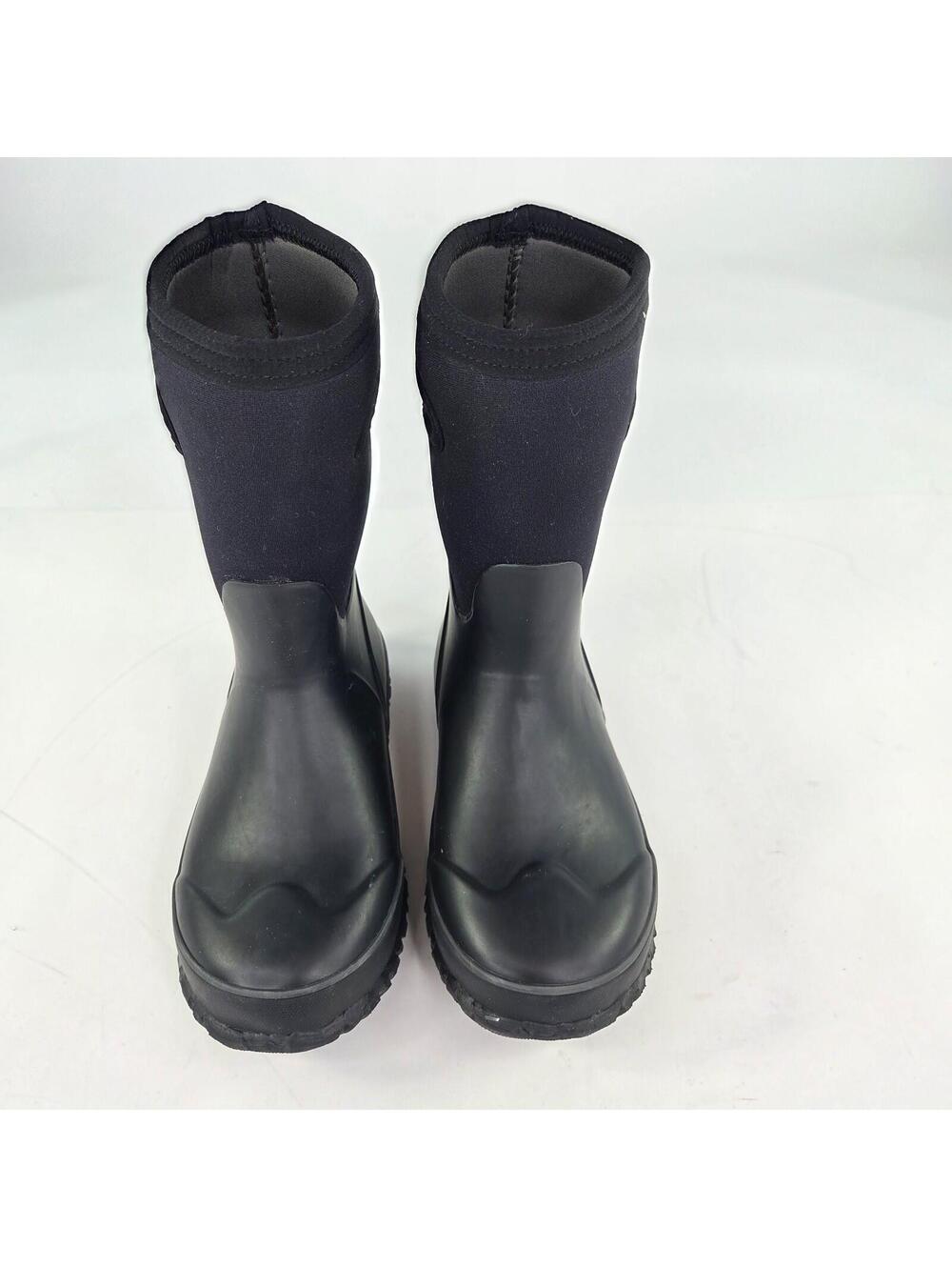 Bogs Grasp Kids Waterproof Boot US 2 Youth Insulated Black Rain Boots - Picture 3 of 10